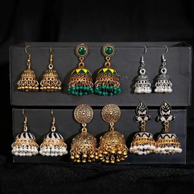 Pendientes пирсинг индийские украшения Jhumka подвески серьги для женщин аксессуары кольчики серьги-гвоздики модные свадебные серьги
