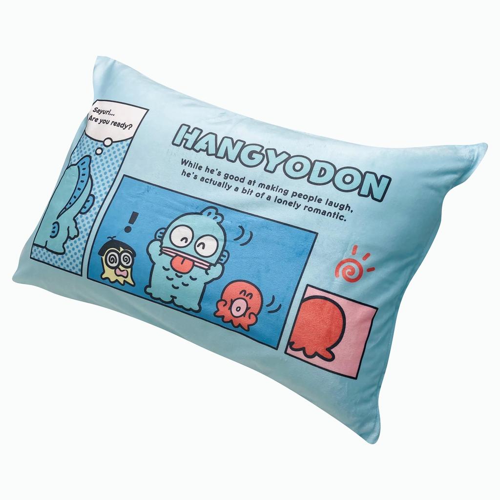 MORIPiLO Sanrio Hangyodon Pillowcase and Melting to the Suitable for Both Kids and Cute Plush Sanrio Morishita Pillow (Smooth Touch) 43x63cm, Adults,