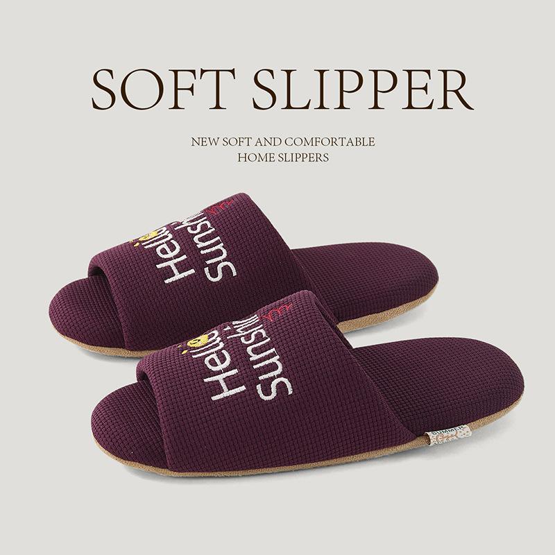 Silent silent slippers women's indoor home household does not hurt the floor soft bottom couple four seasons cool slippers men