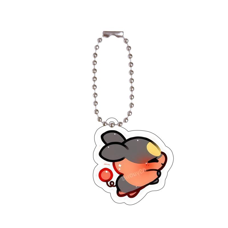 Акриловый брелок для ключей из аниме для Brionne, Алолан Мяут, Pumpkaboo, Chimchar, Espurr, Piplup, Q-версия, Самодельный акриловый брелок-подвеска