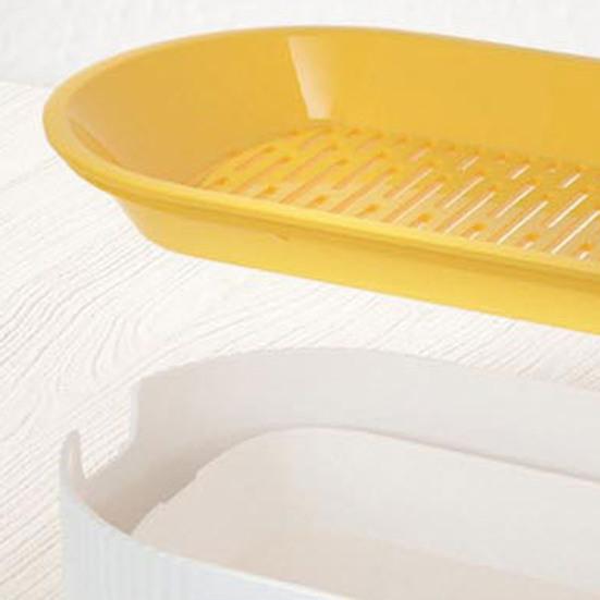 Cat Grass Planter Soilless Planting Visible Water Level Drain Grid U-hole Sturdy Sink Detachable Catnip Grow Box Pet Supply