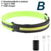 Built-in Battery COB LED Headlamp Camping Fishing Powerful USB Rechargeable Headlight Waterproof Head Torch Head Lamp Lantern