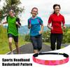 Спортивная повязка на голову для девочек, эластичная повязка на голову с рисунком баскетбола для футбола, бега, спортивные аксессуары