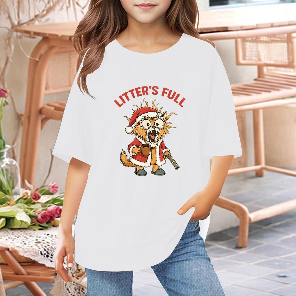 Toddler Girl Boy T-Shirts Kids Top Boys And Girls Printed Short Sleeved T-shirt 1-12Y