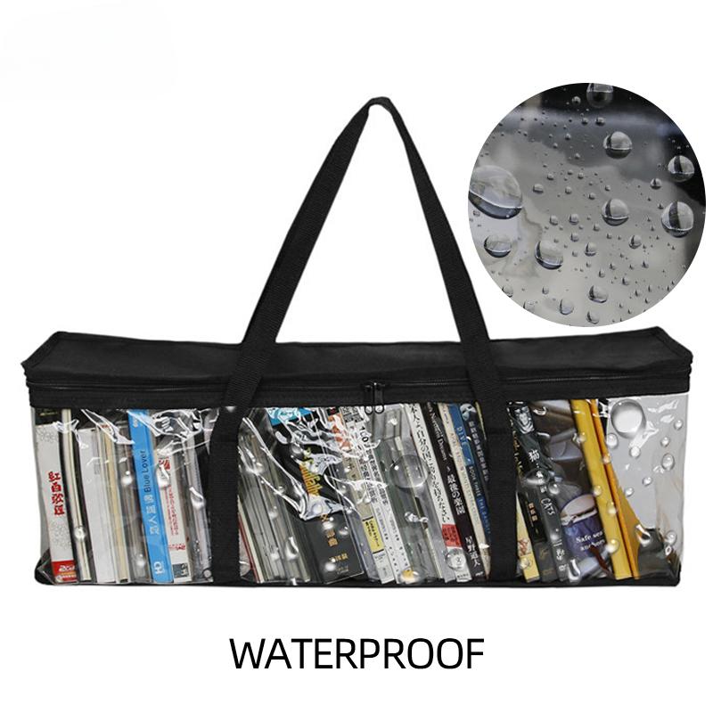 Большой прозрачный держатель для хранения DVD CD, легко застегивающаяся сумка-органайзер для переноски комиксов, прозрачная сумка для коллекции