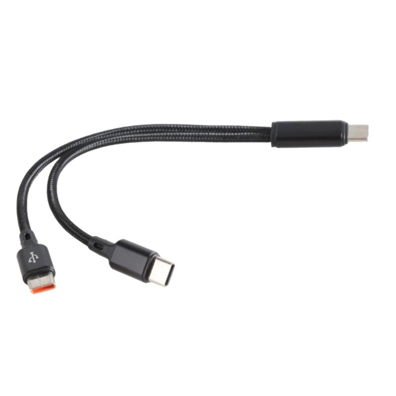 USB C to 2 USB C Splitter Cable Type C Power Cable Nylon Braided, Charge Multiple USB C Gadgets from One USB Source