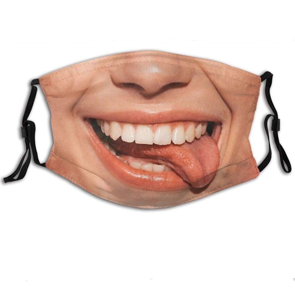 Facial Expression Funny Printed Mask Personality Party Cosplay Mask  Cycling