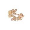 GemChic женское кольцо Изысканное простое регулируемое кольцо с открывающимся листом модное милое кольцо на палец на день рождения, Рождество, ювелирное изделие, подарок