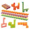 1/3/6Pcs/sets Folding Magic Snake Ruler Puzzle Antistress Cube Educational Toy Kids Birthday Party Favors Bags School Reward