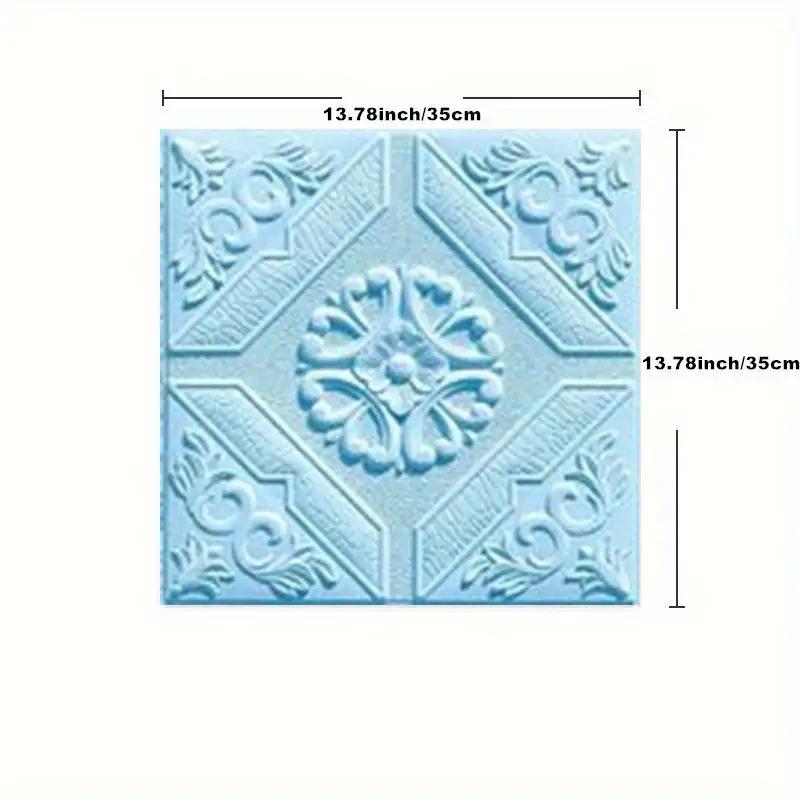 35X35cm Waterproof 3D Three-dimensional Wall Stickers Self-adhesive Wall Stickers Ceiling Bathroom Anti-collision Decoration
