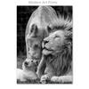 Black White Animal Canvas Painting Lion Posters and Print Home Decor Mural Wall Art Pictures for Living Room Bedroom Decoration