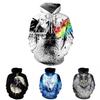 Galaxy Space 3d Wolf Graphics Sweatshirt Jacket Pullover Hoodie Unisex Sweater