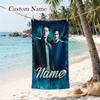 Supernatural Custom Name Printed Beach Towel Personalized Soft Towel For Swimming Beach Travel
