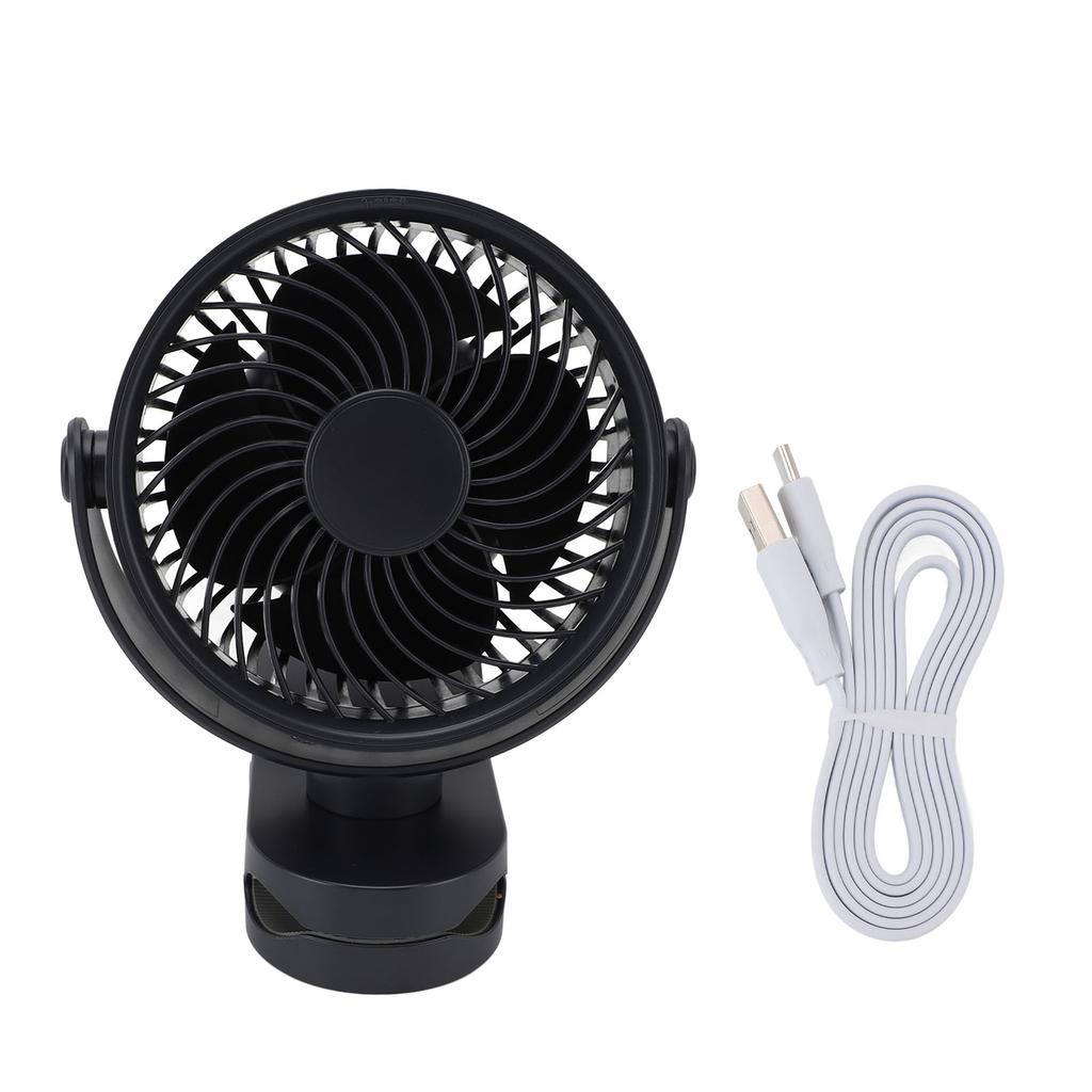 Clip On Fan USB Rechargeable Quiet 360 Degrees  Rotatable Small Fan with Clip for Daily Use Beach Camping