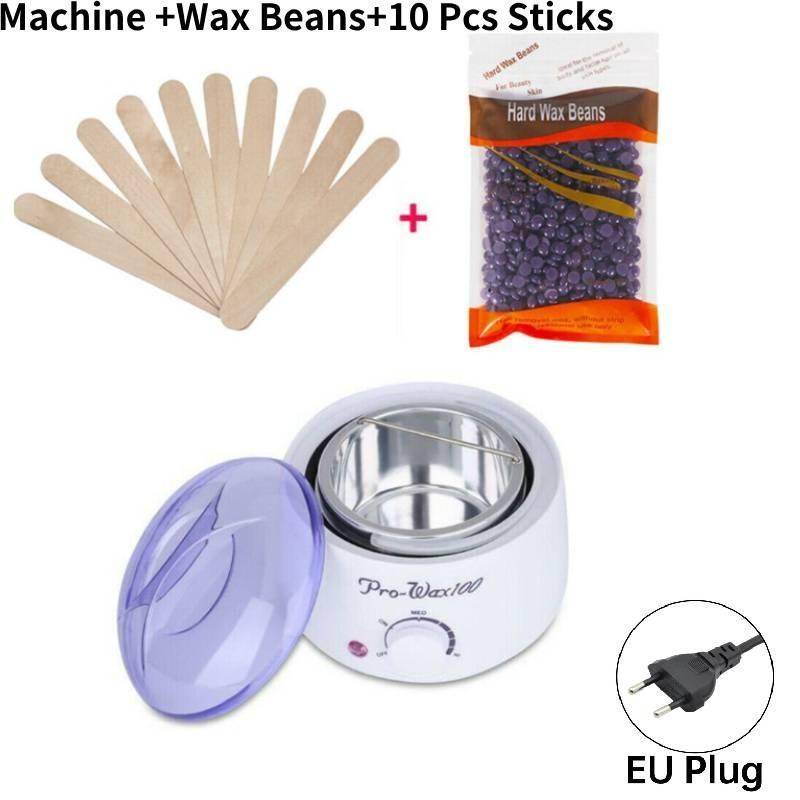Electric Hair Removal Wax Warmer With Parrafin Wax Brazilian Waxing Kit