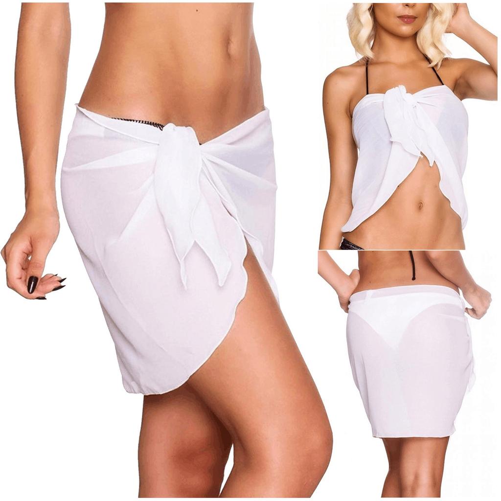 Women's Sexy Solid Color Beach Skirt Swimwear Cover Up