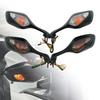 Motorcycle Rear View Side Mirrors with LED Turn Signal Light For Honda CBR1000RR CBR 1000 RR 2008-2016