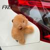 Fluffy Car Dashboard Toy Plush Magnetic Ornament, 15cm Soft Stuffed Animal Decor for Center Console Dashboard, Rearview Mirror, Refrigerator,