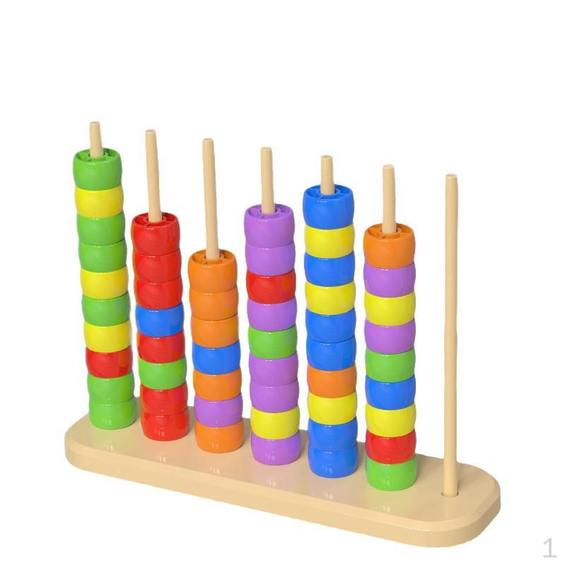 Сортировка по цвету Игрушки для stacking Бусины Игрушка-последовательность Набор Игры на счет Обучающая для Мальчиков Девочек