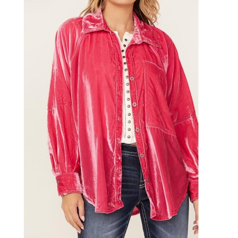 Женская рубашка большого размера с лацканами и длинными рукавами