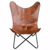 Handmade Vintage Leather Butterfly Chair Relax Arm Chair Lounge Accent Chair