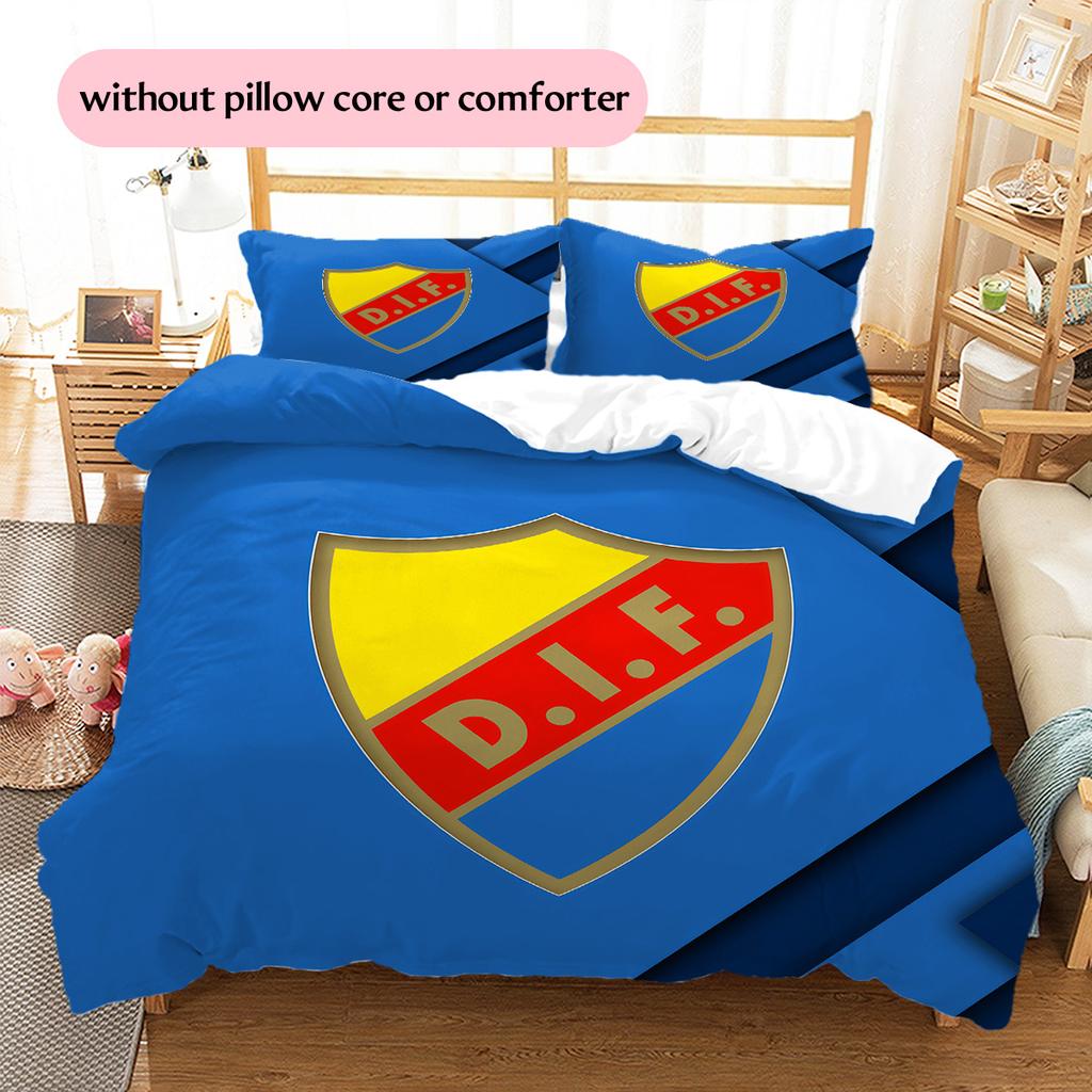 Djurgardens IF Pattern Bedding Quilt Set Home Decoration Gift (1 * duvet cover + 2 * pillowcase without core).xwn