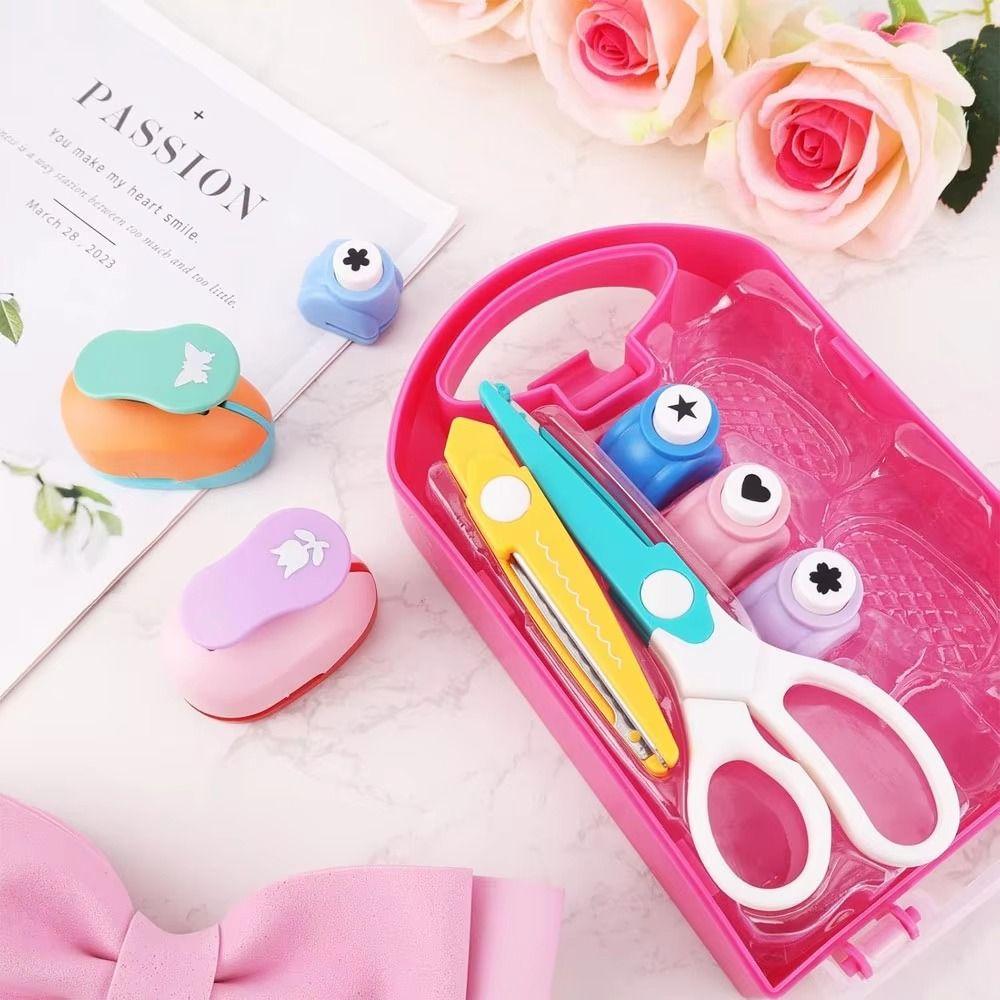 Punching Tool Hole Punch Set Flower Embossing Star Puncher Embossing Machine Set Kindergarten