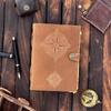 Compass Vintage Leather Journal Book Of Shadows Blank Spell Notebook