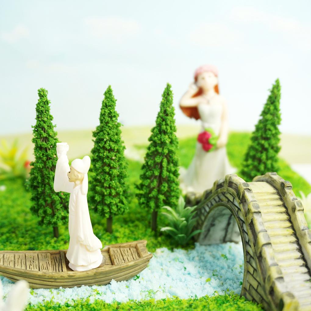 Упаковка из 50 искусственных моделей деревьев, декораций для зданий, ландшафтных растений, садовых макетов, украшений для домашнего офиса, сада