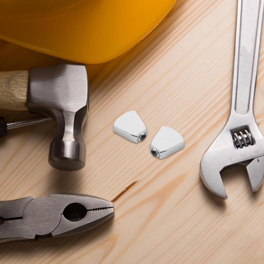 ERINGOGO Metal Guitar Set of for Electric and Folk Durable Replacement Silver Knobs, 6, Guitars, Parts,