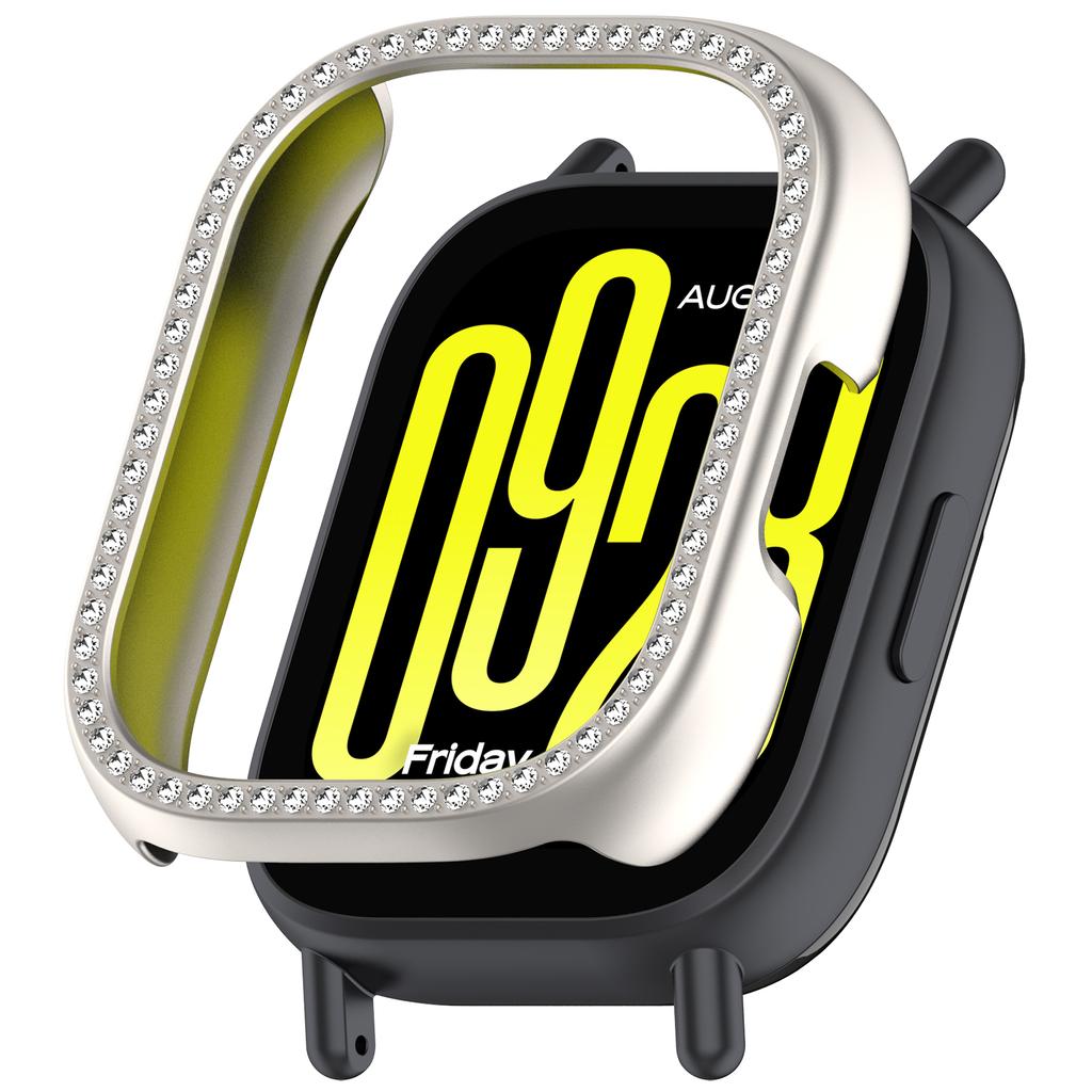 Для Xiaomi Redmi Watch 5 Active Чехол для часов Декор стразами Полый Гальванический ПК Чехол для часов