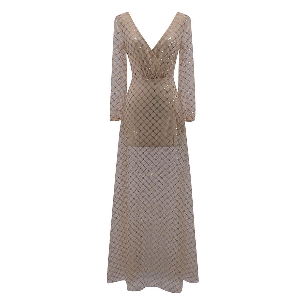 Женщины слинг крест свадьба V-образным вырезом элегантное вечернее вечернее тонкое полое кружевное платье