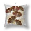 Чехол на подушку с листьями гинкго, полиэстер, короткие плюшевые современные подушки для стула с цветочным рисунком, чехол для декора гостиной, декоративные подушки, 1 шт., только наволочка