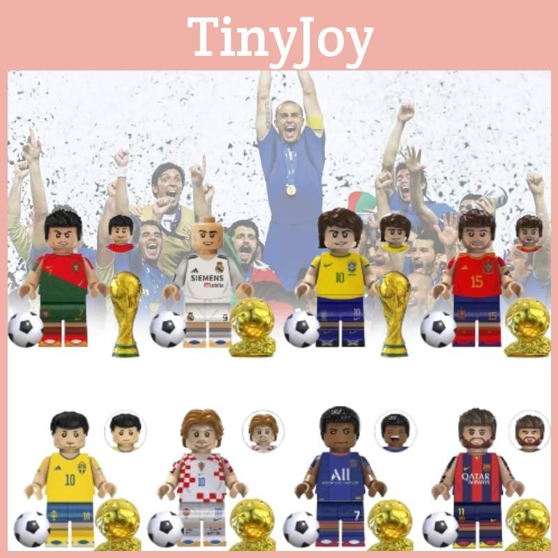 Soccer Star Series Team Building Blocks Set Small Plastic Pieces