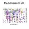 Purple Flower Plants Floral Wall Stickers Home Room Decoration Bedroom Adhesive Wallpaper Wall Furniture Door House Interior