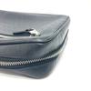 BURBERRY Check pattern Embossed Clutch Bag Pouch Black/SilverHardware