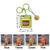 Cute Mini Oven Keychain Interactive Mini Kitchen Toy Simulation Baking Food Key Ring  Backpack
