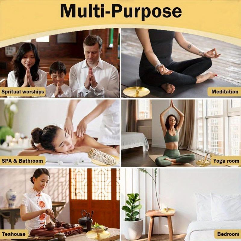 6 In 1 Metal Incense Burner Brass Incense Holder Palo Santo Holder Sage Holder Incense Tray Ash Catcher Home Decor