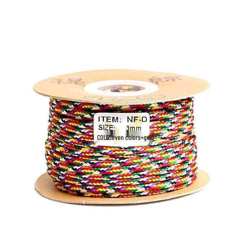 Пятицветный плетеный шнурок для браслета: Нить Ваджра из нефрита для Вэньвань, буддийских бусин, бодхи «Звезда и Луна» и бисерных нитей