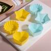 2 шт./комплект Силиконовая форма для кекса 3D Круглая, квадратная, в форме сердца Форма для кекса, маффина, капкейка Кухонная форма для выпечки, инструмент для декорирования торта Сделай сам