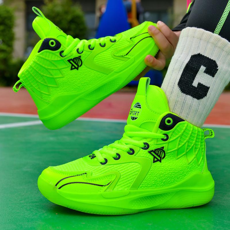 Детская спортивная обувь 31-40, дышащая детская баскетбольная обувь с сеткой, студенческая спортивная обувь