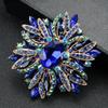 Luxury Women Girls Fashion Crystal Exaggerated Brooch Badges Exqusitie High-end Rhinestone Shining Boutique Decoration Pin