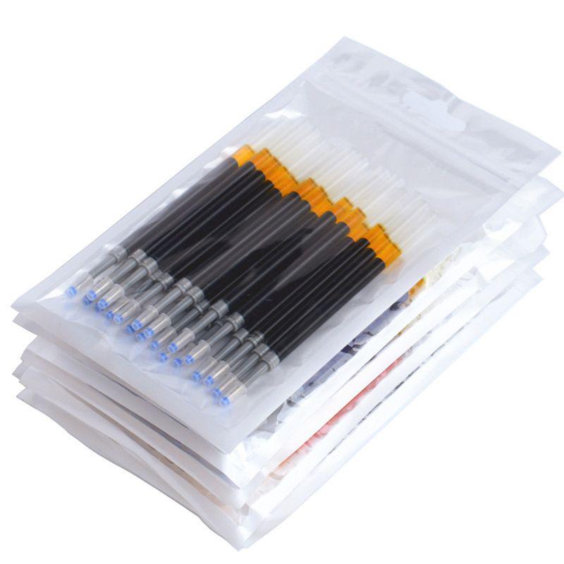 20 шт., стержень для гелевой ручки с нейтральными чернилами, черный, синий, красный, 0,5 мм, школьные канцелярские принадлежности