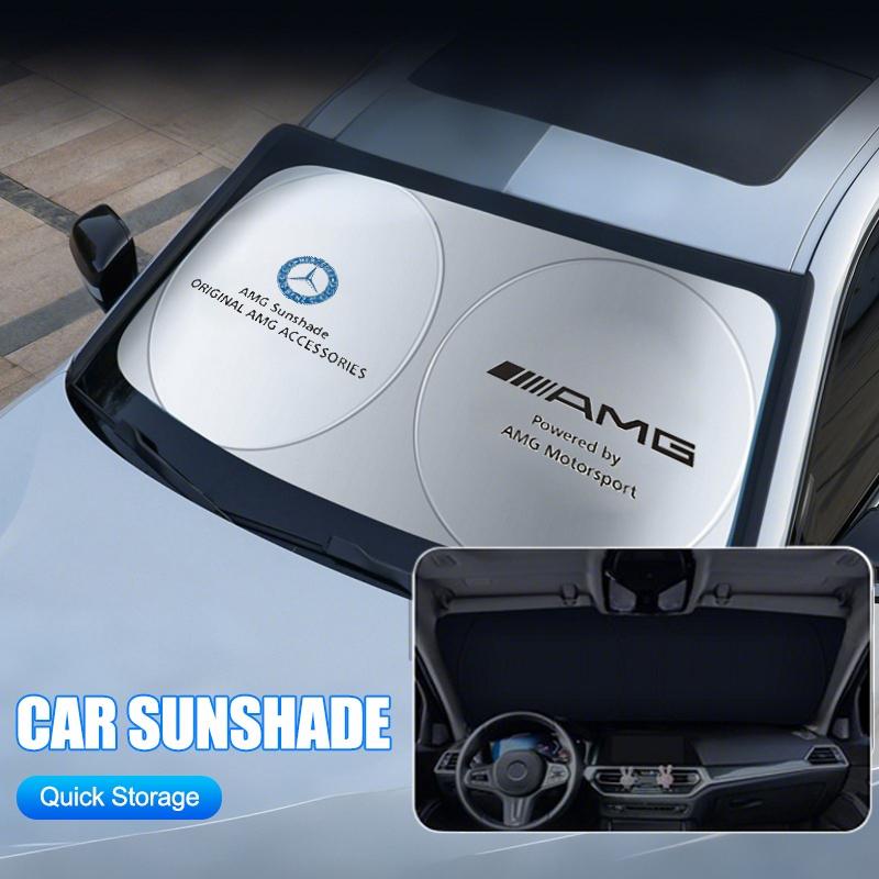 Car Windshield Sun Shade Cover Anti UV Reflector For Mercedes Benz AMG W203 W206 W220 W205 W211 W212 W201 GLS CLS GLC Stickers UWXYZ1