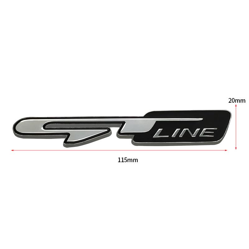 XWGZ4 3D Metal Car Tuning Atuo Emblem Sticker GT Line Decals For Kia Forte Ceed For Hyundai i30 solaris tucson For Peugeot 206 308 208
