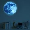 30cm Luminous Moon Wall Sticker - Children's Room Decor In Green, Blue, or Pink Light