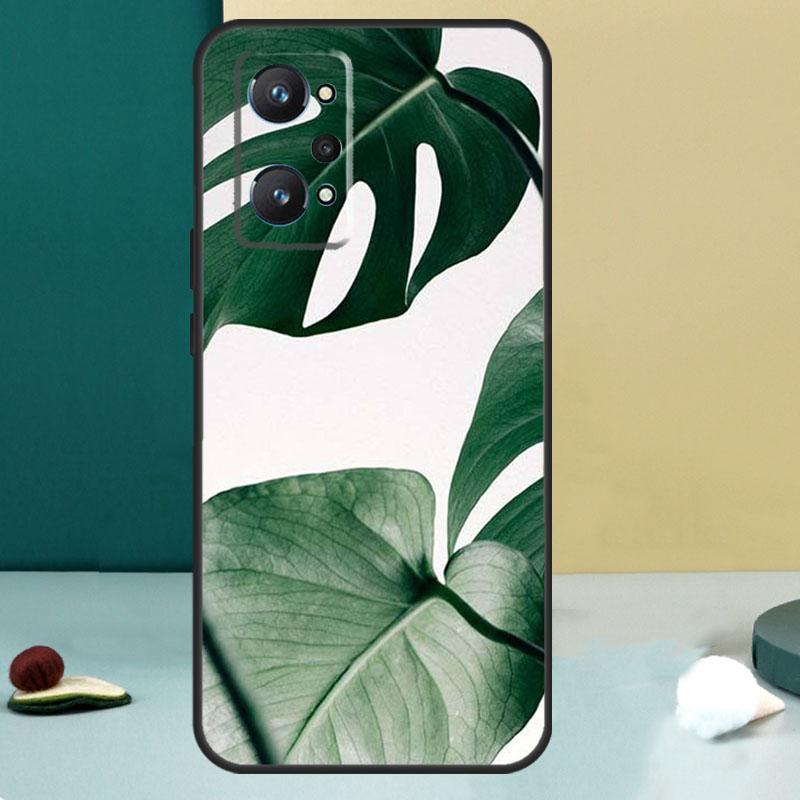 Monstera Leaves Palm Tree Flowers For Realme GT 7 Pro GT 5 6 6T C67 C61 C55 C53 C51 C21Y C25S C75 10 11 12 13 14 Pro Plus Case
