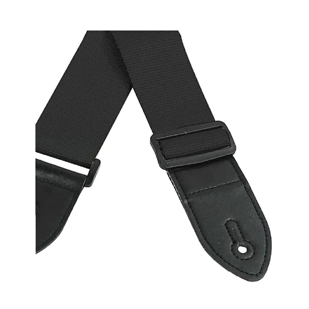 Heavy Duty 2 Piece Guitar Bass Strap Black [RocksoN]