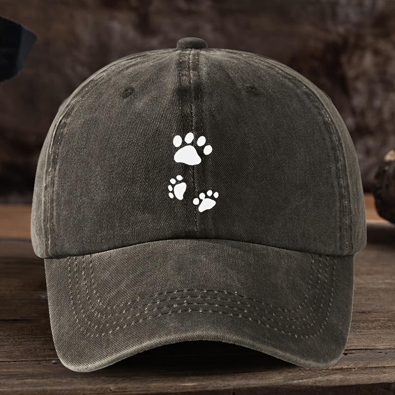 Fun Dog Paw Print Baseball Hat Unisex Outdoor Fashion Versatile Peaked Hat Trend