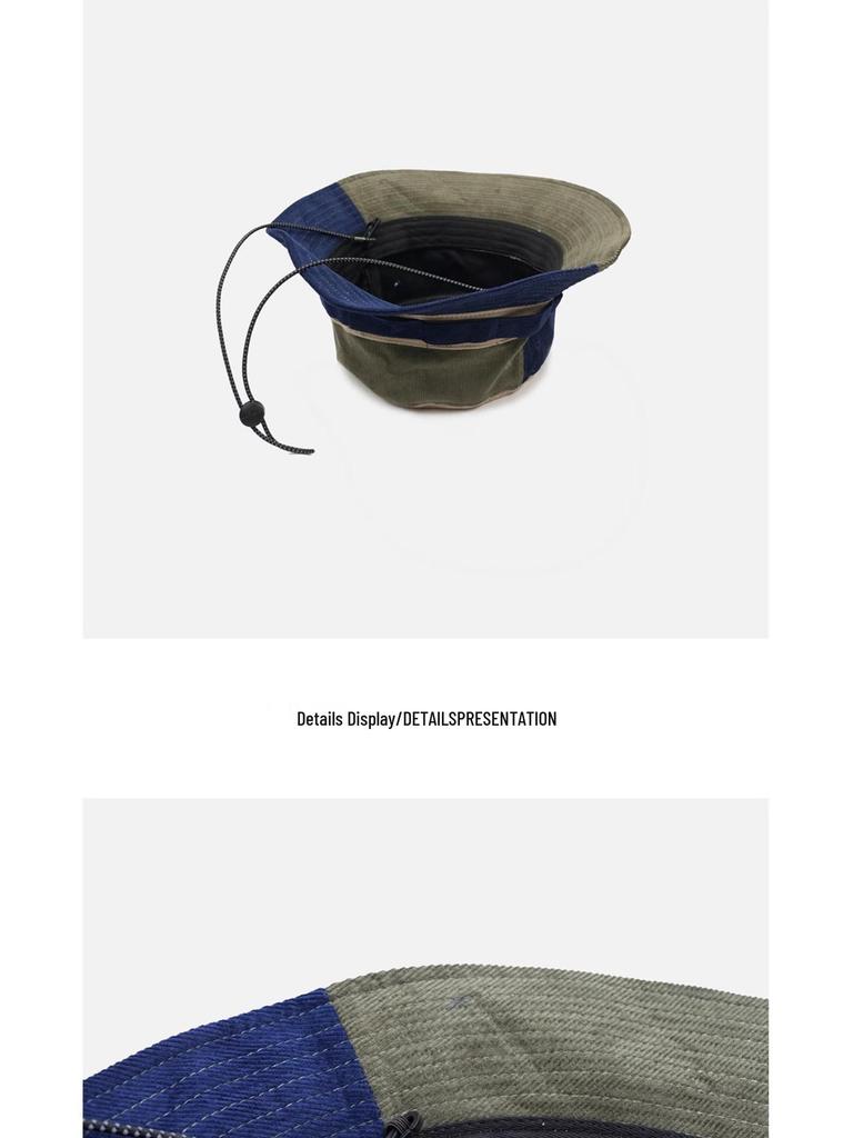 Japanese Versatile Patchwork Sun Hat - Men's Outdoor Fisherman Design